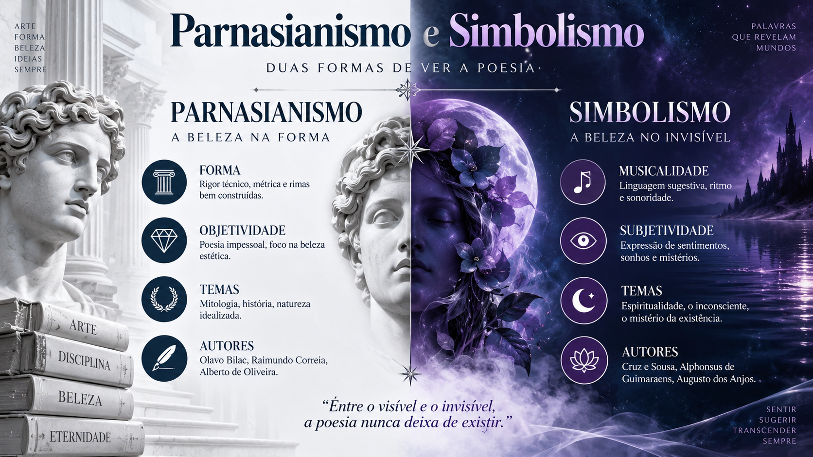 Slide de Literatura: Parnasianismo e Simbolismo