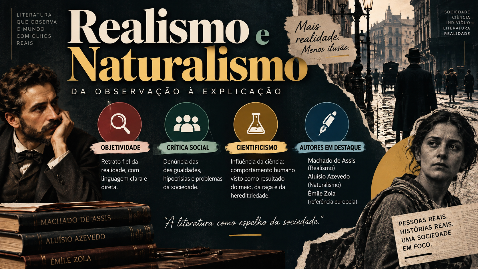Slide de Literatura: Realismo e Naturalismo